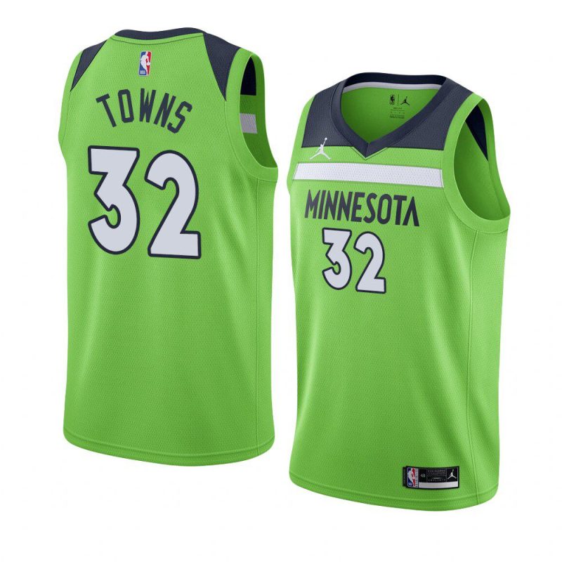 karl anthony towns jersey statement green men's