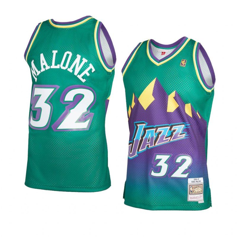 karl malone hardwood classics jersey reload 2.0 green