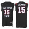 kawhi leonard san diego state 15 black jersey