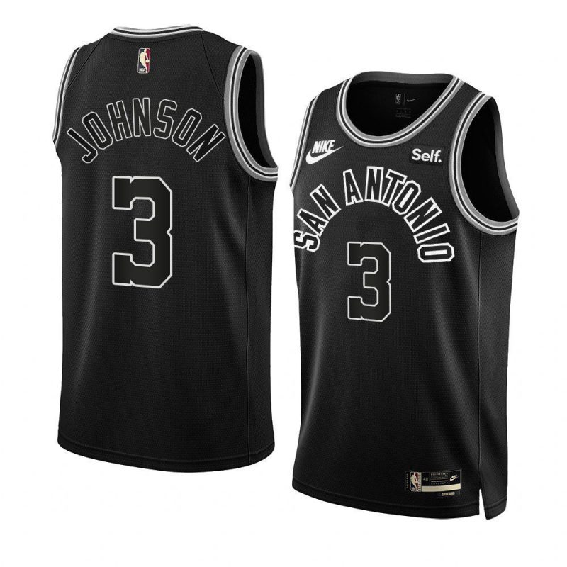 keldon johnson men 50 years jersey classic edition black