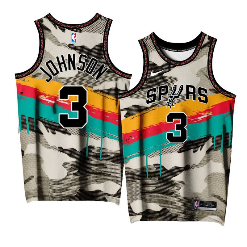 keldon johnson spurs fiesta camojersey camo