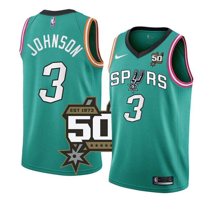 keldon johnson teal 50th anniversary jersey