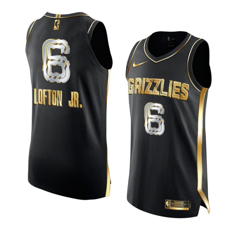 kenneth lofton jr. 2022grizzlies jersey golden editionauthentic black