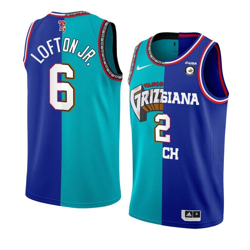 kenneth lofton jr. grizzlies x louisiana tech split edition teal bluejersey teal blue