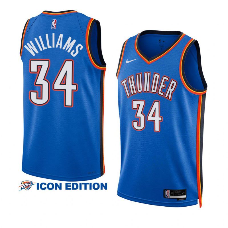 kenrich williams thunderjersey 2022 23icon edition blueswingman