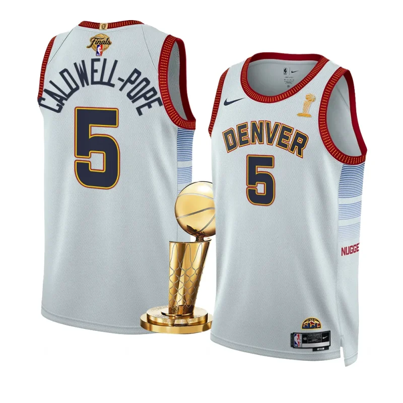 kentavious caldwell pope city edition jersey 2023 nba finals champions white