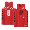 keon johnson 2022 23blazers jersey statement editionauthentic red