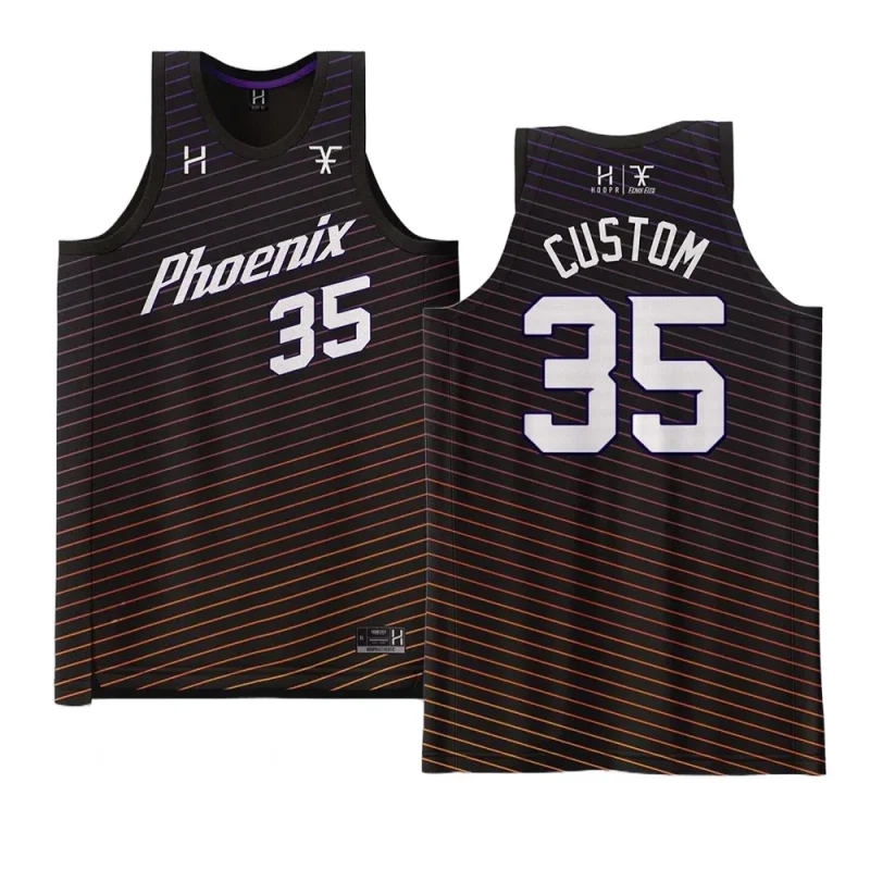 kevin durant suns sunset stripes blackjersey black