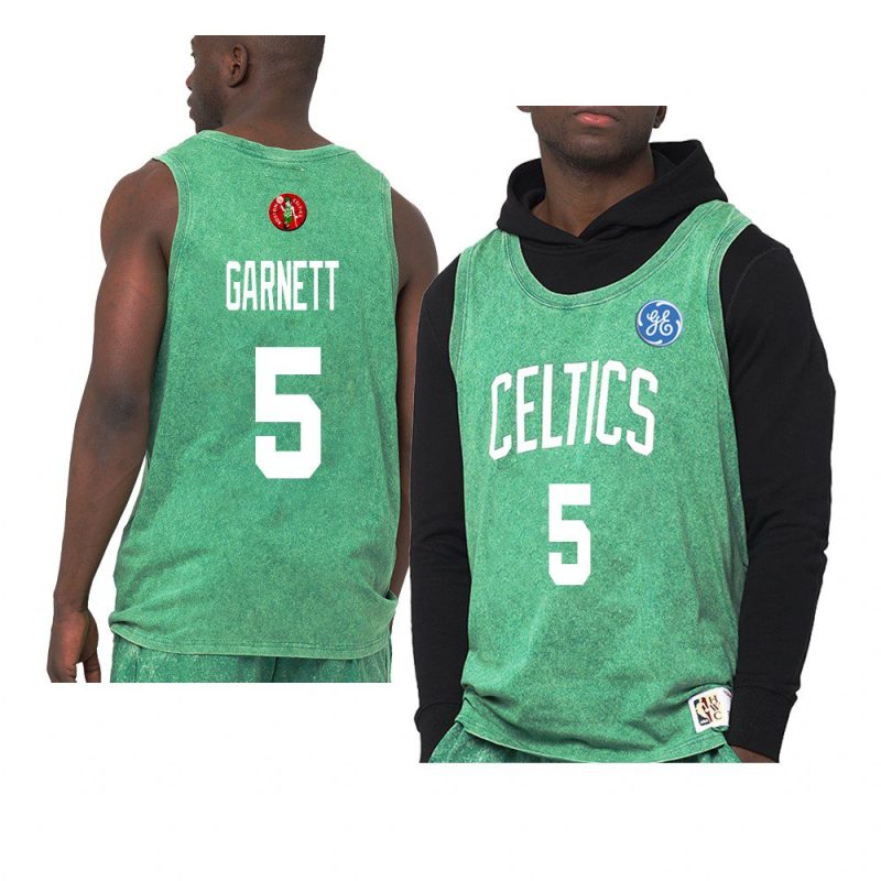 kevin garnett worn out tank top jersey quintessential green