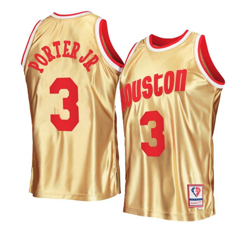 kevin porter jr. rocketsjersey 75th anniversary gold