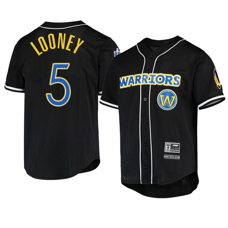 kevon looney black baseball shirt jersey