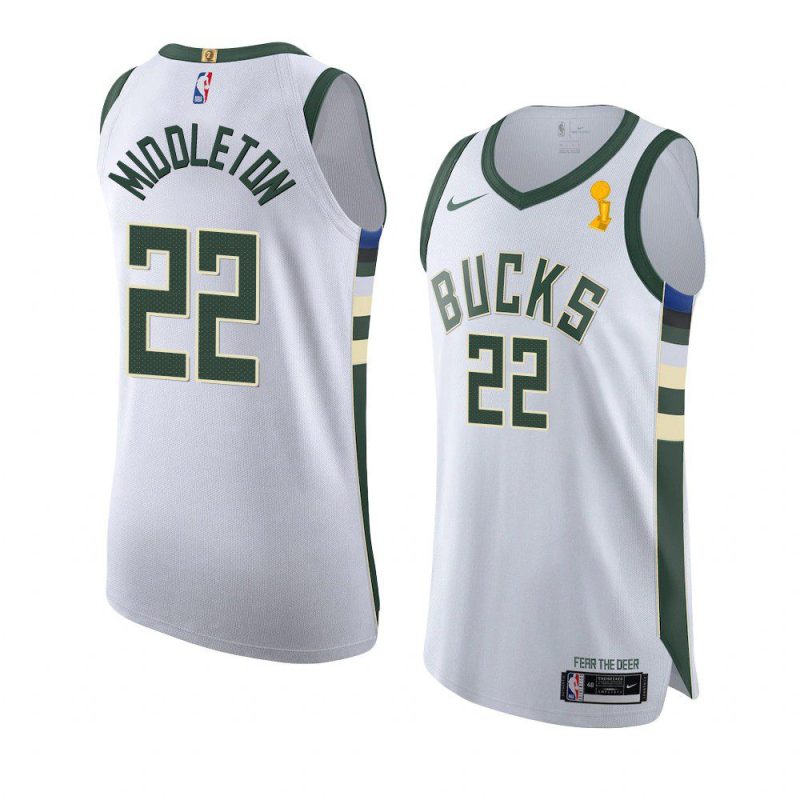 khris middleton authentic association jersey 2021 nba finals champions blue