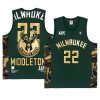 khris middleton basketball tank top aape x nba style ape face green