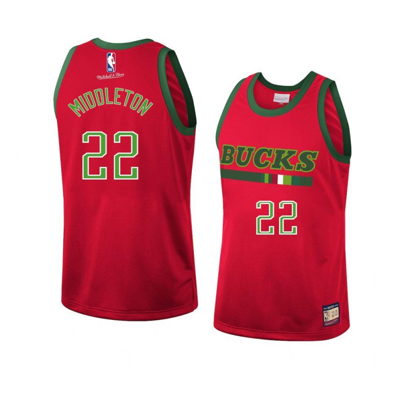 khris middleton fashion jersey hardwood classics red