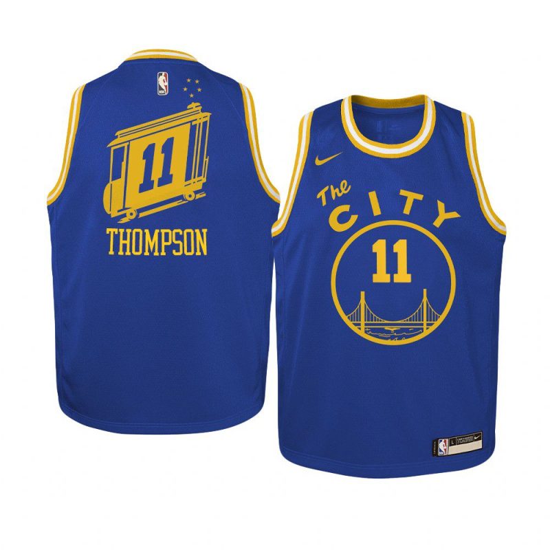 klay thompson jersey hardwood classics blue youth