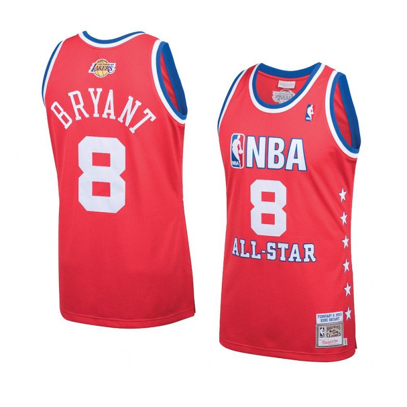 kobe bryant hardwood classic jersey 2003 all star red