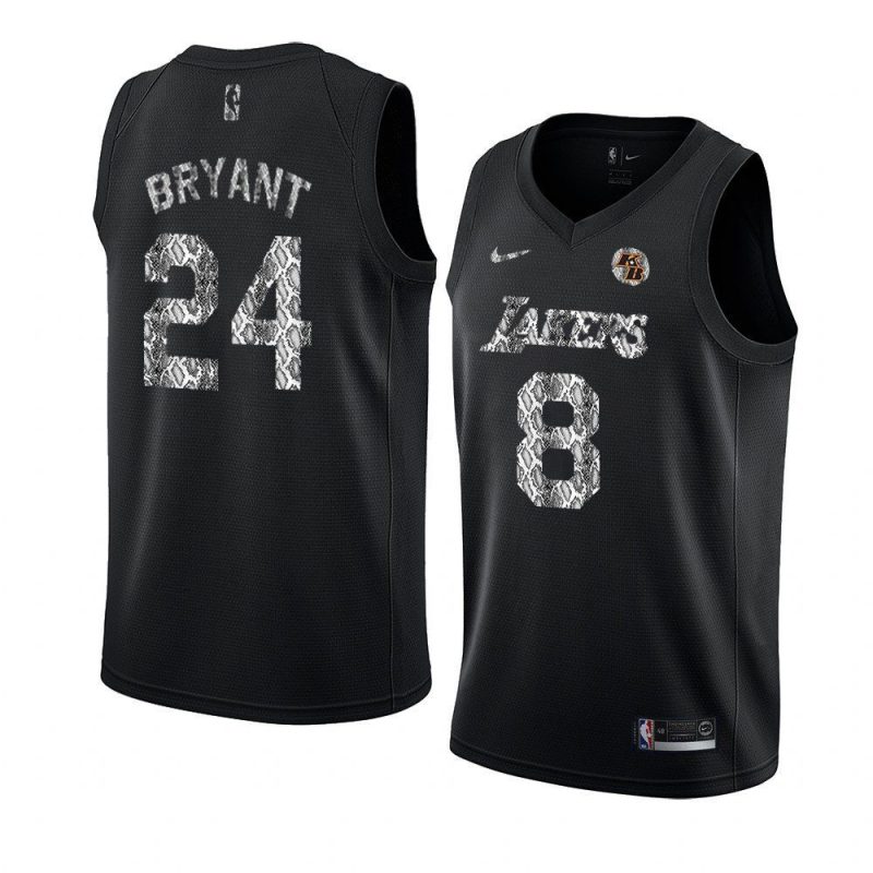 kobe bryant jersey black manba black silver snakeskin