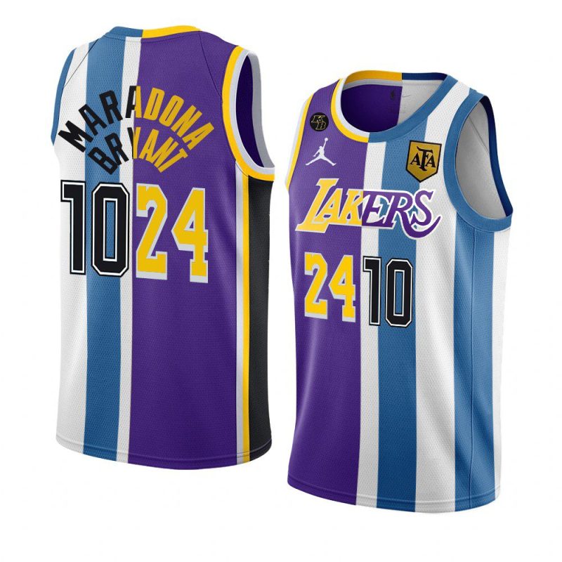 kobe bryant jersey split purple blue 10 maradona