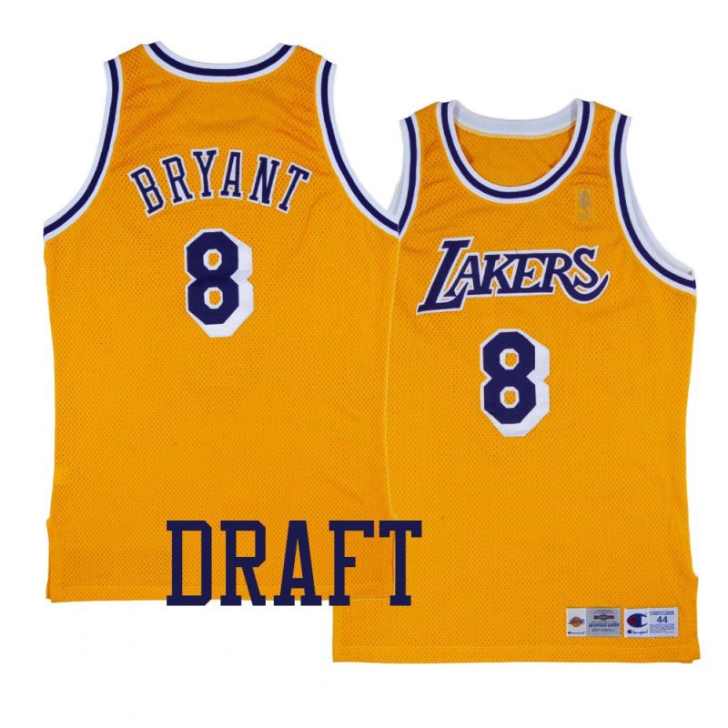 kobe bryant lakers 1996 draft goldjersey gold