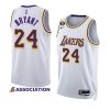 kobe bryant lakersjersey 2022 23association edition whiteno.6 patch