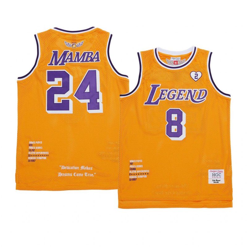 kobe bryant legend mam8a basketball goldjersey gold