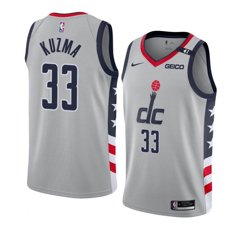 kyle kuzma jersey city edition gray