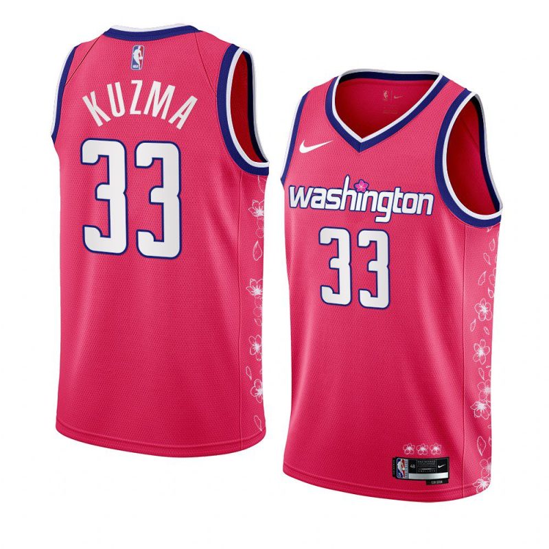 kyle kuzma pink cherry blossom city jersey