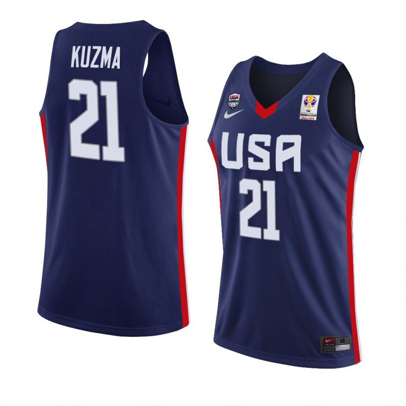 kyle kuzma world cup jersey blue