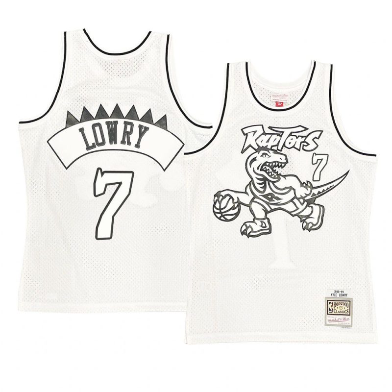 kyle lowry black logo jersey throwback white