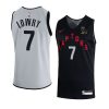 kyle lowry jersey 2020 raptors x ovo black gray reversible practice