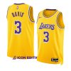 lakers anthony davis gold 2022 23icon edition swingman jersey