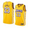 lakers lebron james city jersey men's gold 2019 20