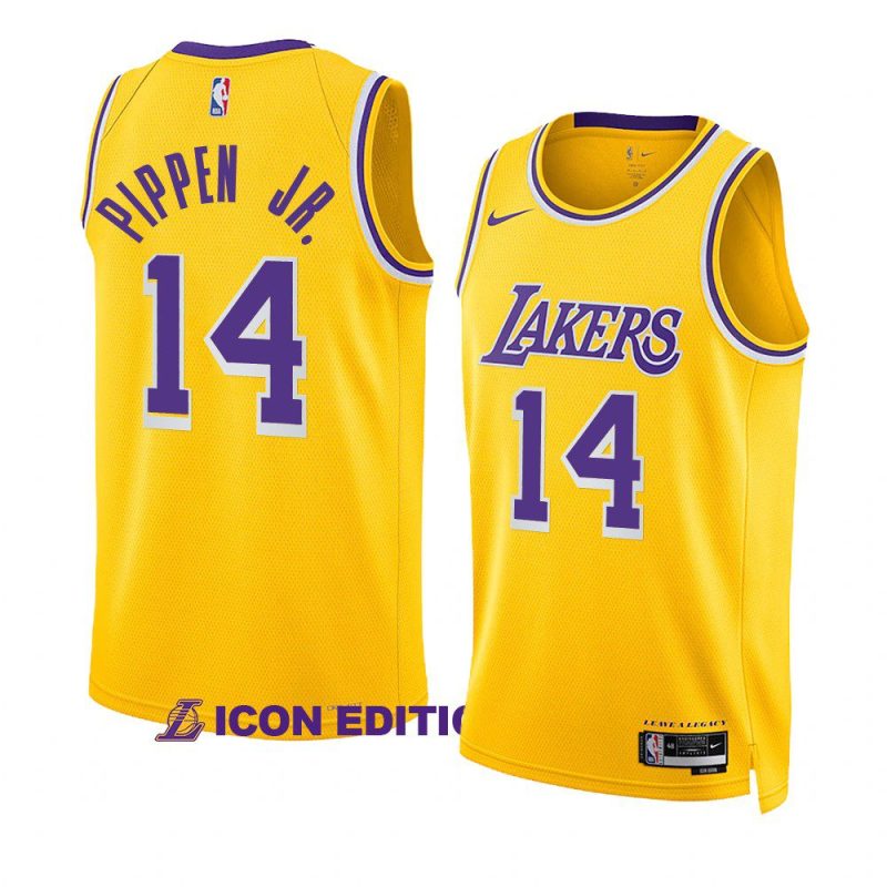 lakers scotty pippen jr. gold 2022 23icon edition swingman jersey