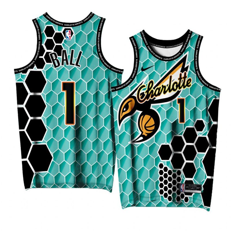 lamelo ball hornets buzz city tealjersey teal