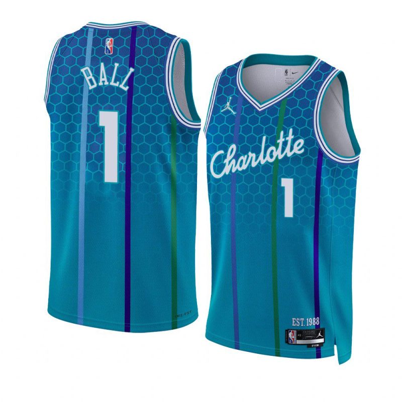 lamelo ball hornetsjersey city edition blue