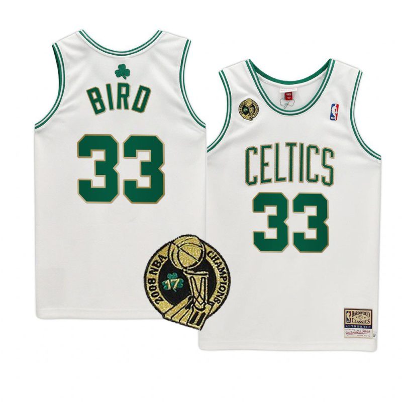 larry bird jersey 17x finals champs white commemorative