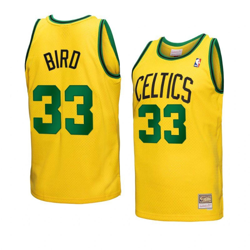 larry bird mitchell ness jersey reload 3.0 gold