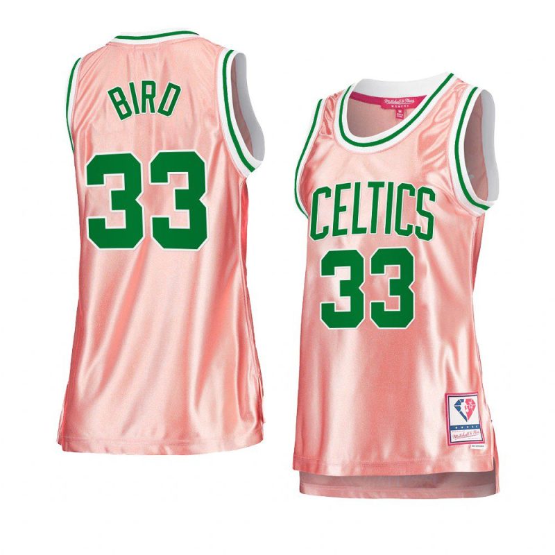 larry bird women 75th anniversary jersey rose gold pink