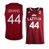 latvia basketball 2023 fiba world cup toms leimanis red away jersey