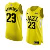 lauri markkanen 2022 23jazz jersey icon editionauthentic yellow