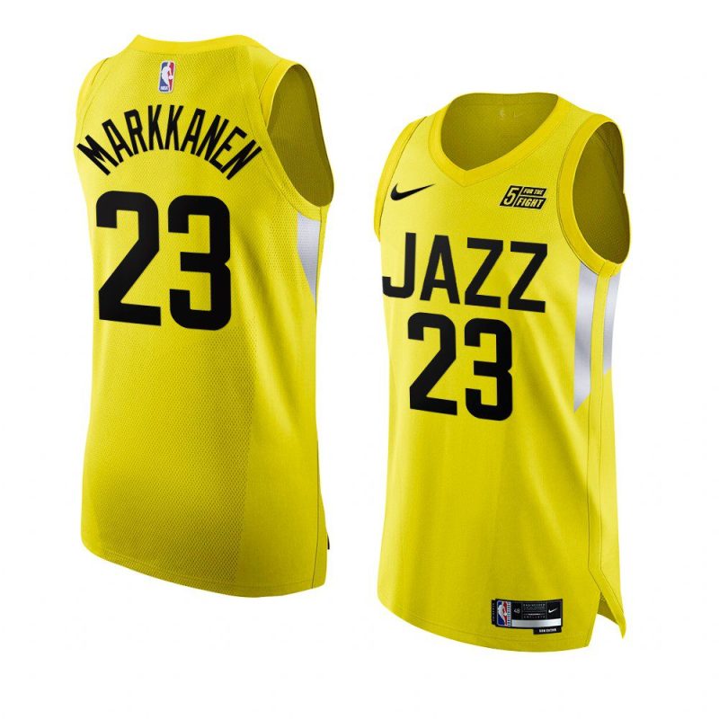 lauri markkanen 2022 23jazz jersey icon editionauthentic yellow