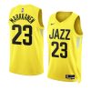 lauri markkanen jazzjersey 2022 23icon edition yellowswingman