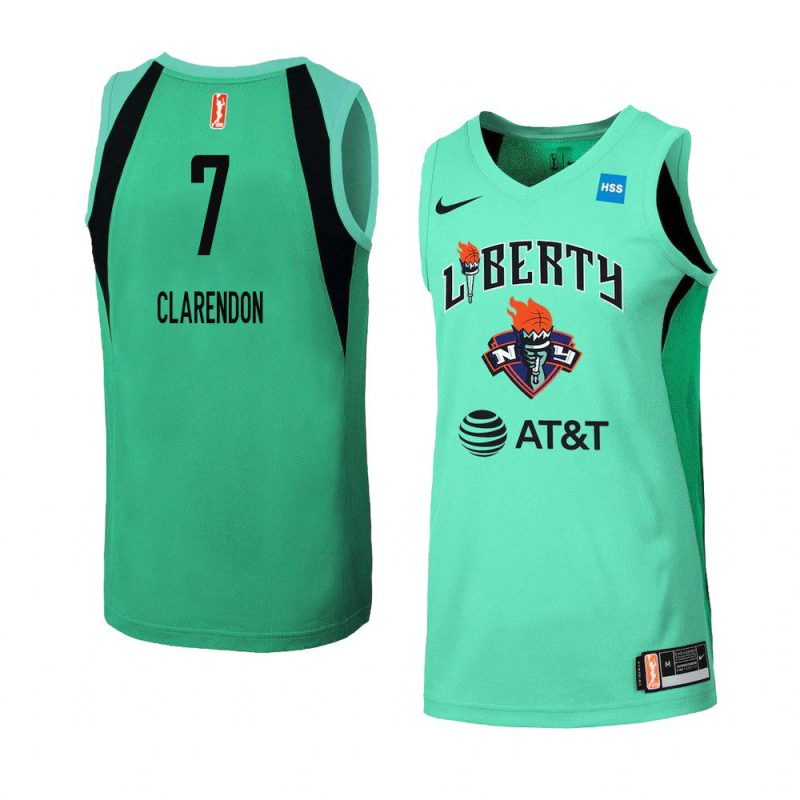 layshia clarendon women's jersey swingman cyan 2021