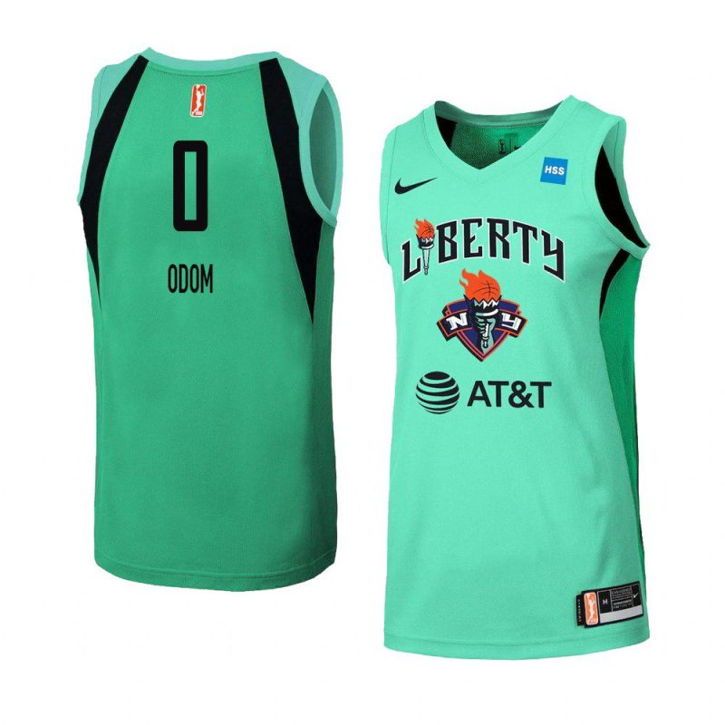 leaonna odom women's jersey swingman cyan 2021