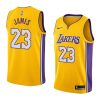 lebron james 2018 19 men's yellow jersey