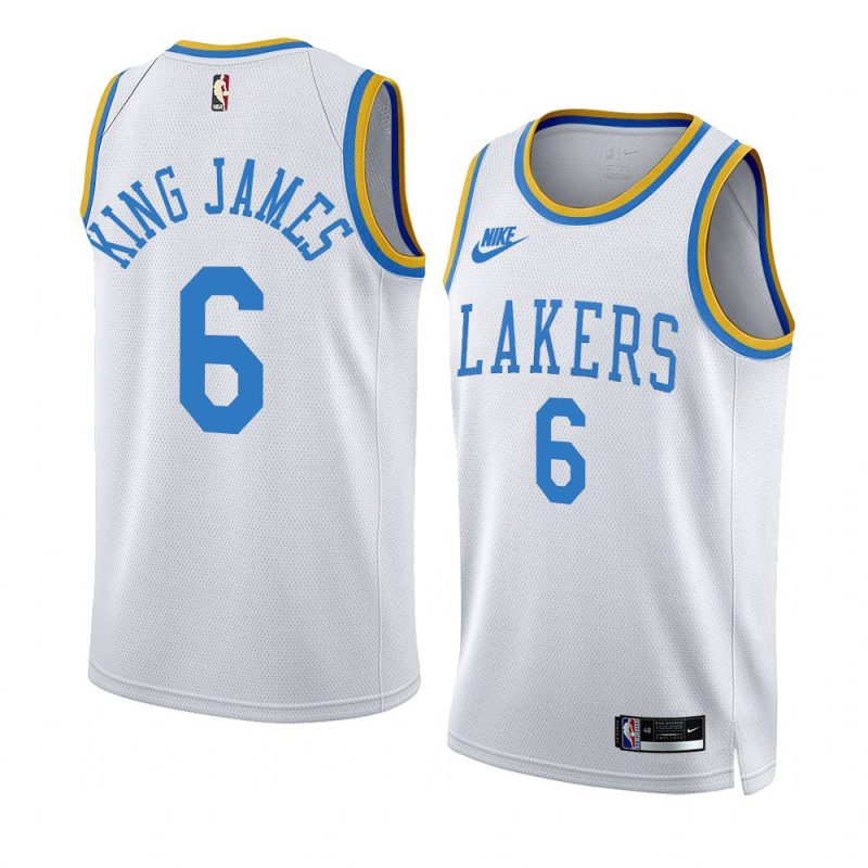 lebron james classic jersey king james white