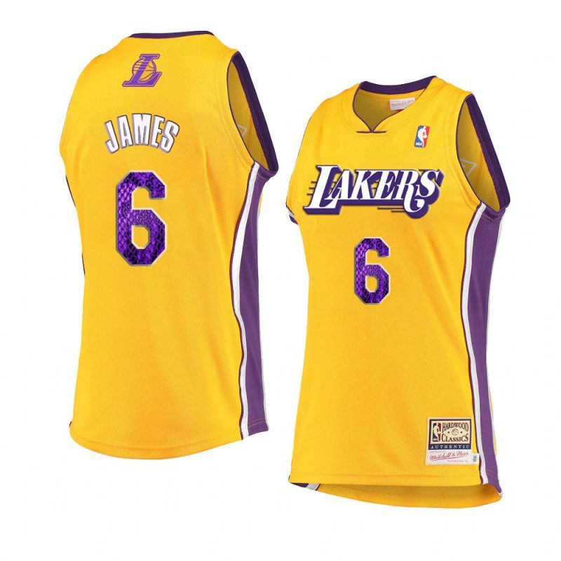 lebron james hardwood classics jersey snakeskin gold 2021