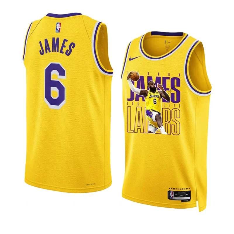 lebron james lakers legacy goldjersey screen print graphics