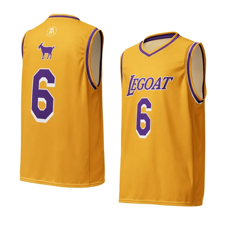 lebron james lakers legoat basketball tankjersey gold