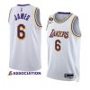 lebron james lakersjersey 2022 23association edition whiteno.6 patch